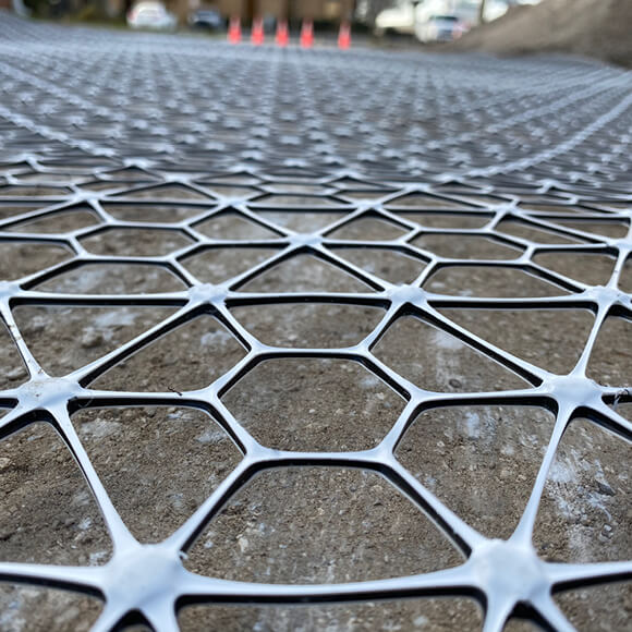 A sample of Tensar® InterAx® (NX) Geogrids