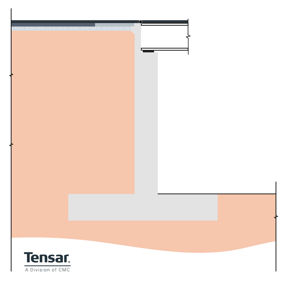 Cantilever bridge abutment graphic